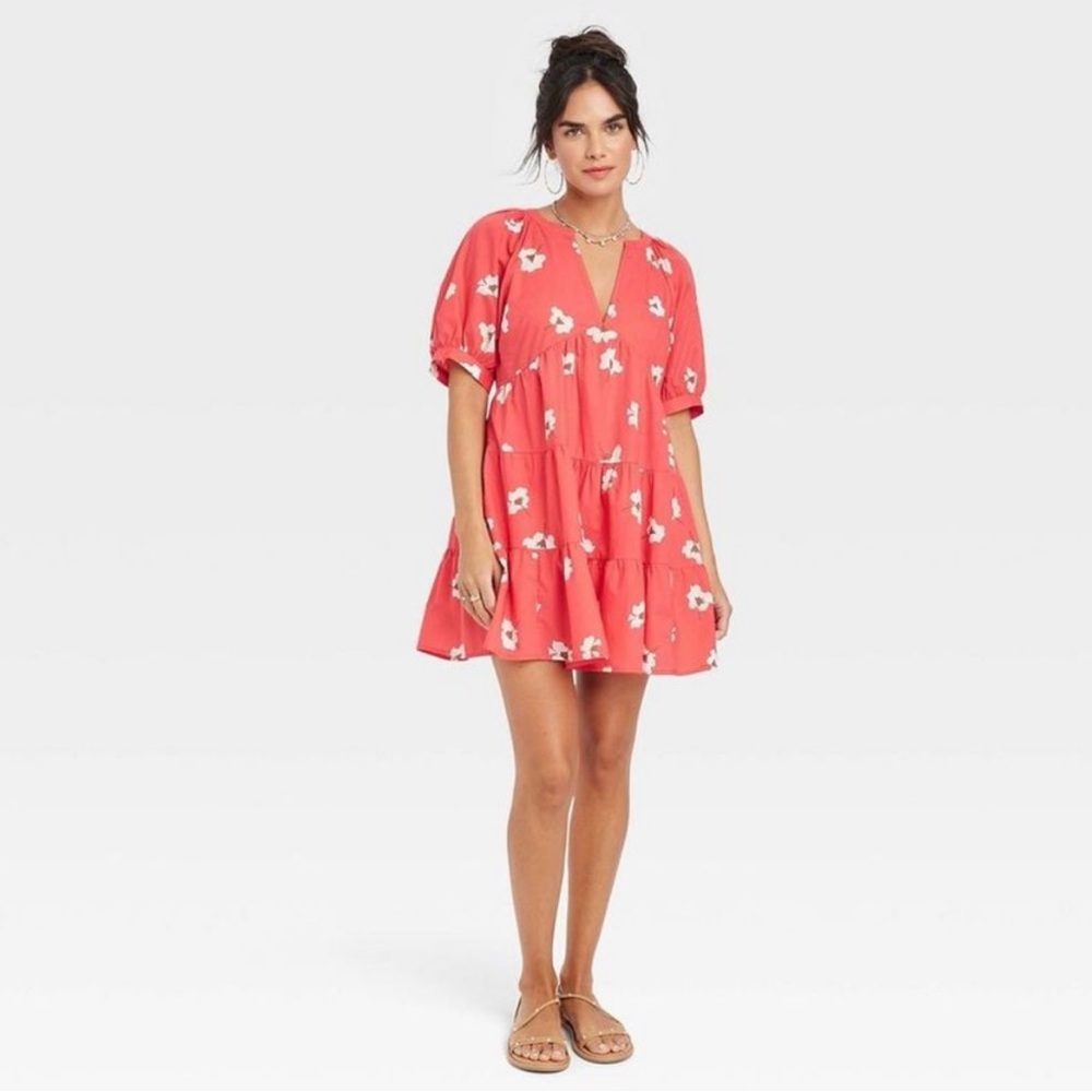 Universal Thread Red Floral Mini Dress - new with tags!